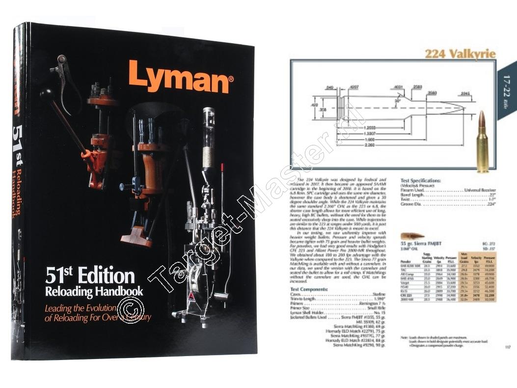 Lyman 51st Edition RELOADING HANDBOOK Softcover Herlaad Handboek uitgave 51